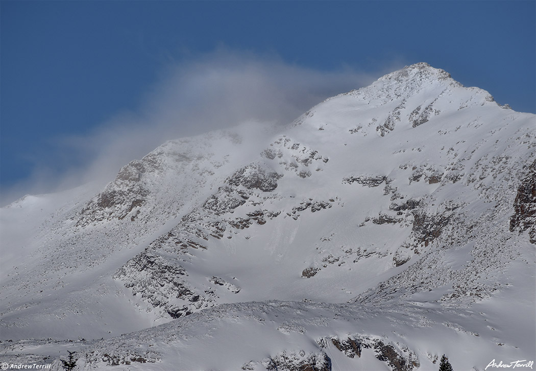 Paiute Peak on continental divide in indian peaks wilderness colorado winter