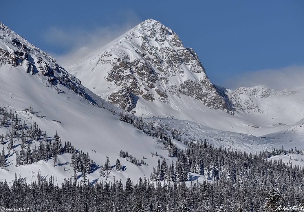 mount toll near brainard lake indian peaks wilderness colorado in winter snow