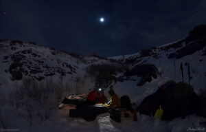 playing chess by moonlight in the mountains in the snow andrew terrill