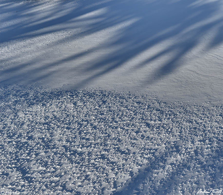 textured snow and shadows