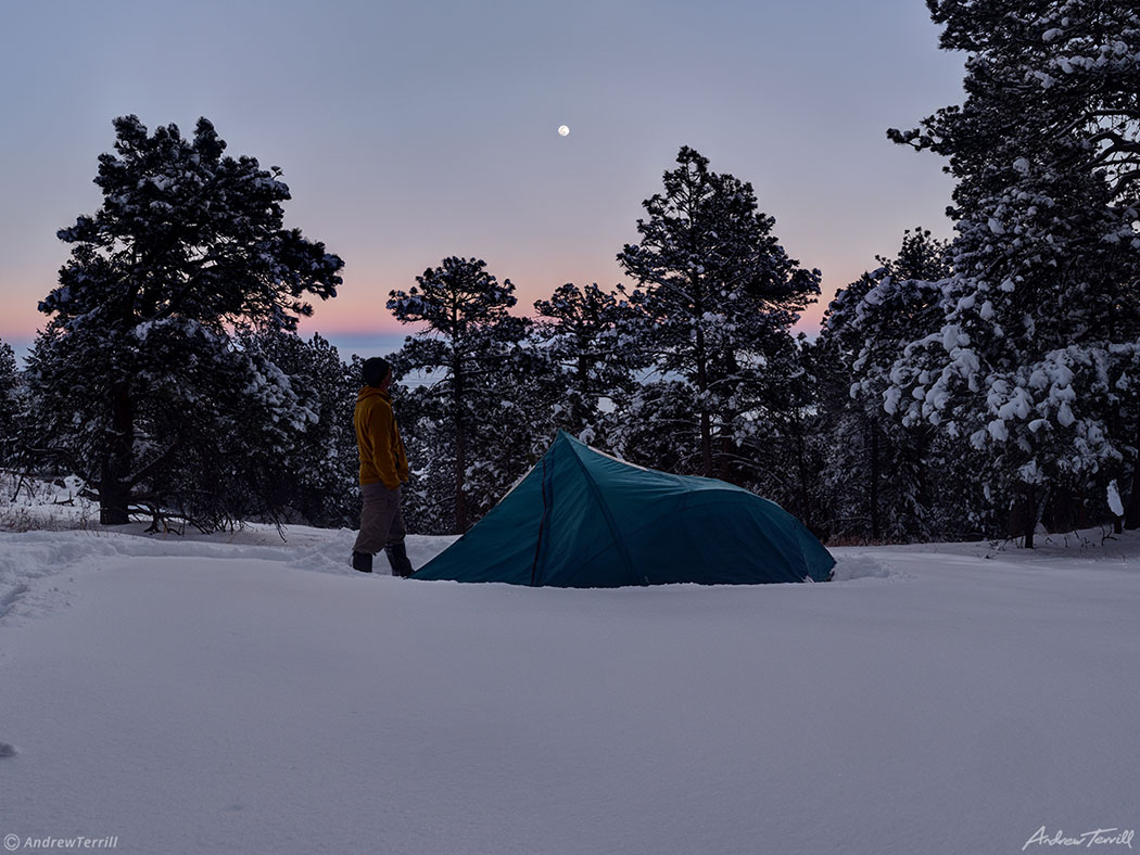 Moonrise. A moment of peace after a day of travel.