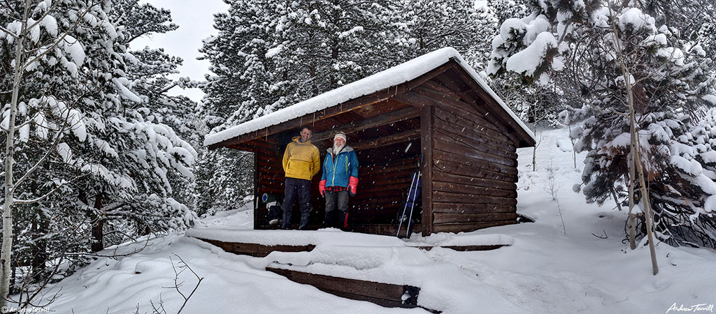 andrew terrill igloo ed wooden cabin winter colorado