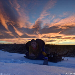 andrew terrill sleeping out a bivvy at sunrise