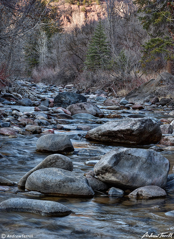 river running through canyon