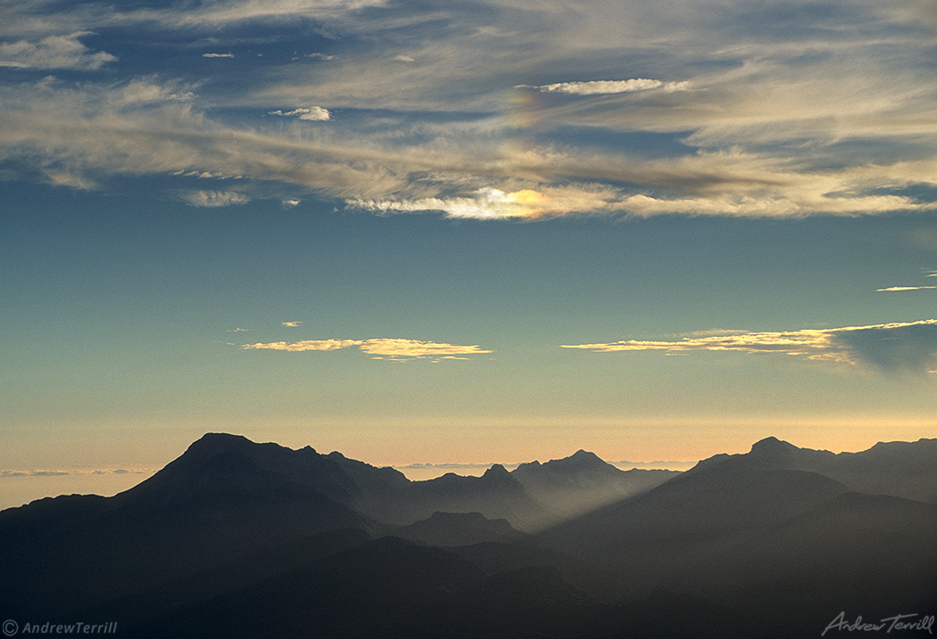 alpe apuane range seen from monte rondinaio apennines italy august 2991