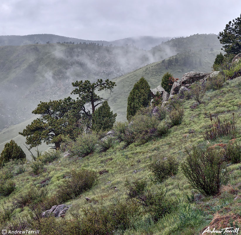 drifting clouds on Mount Galbriath Golden Colorado may 2021