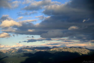 ridges abruzzo national park evening light and clouds