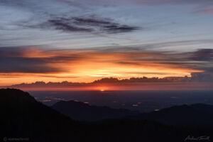 sunrise over the great plains seen from rocky mountains colorado sun on horizon