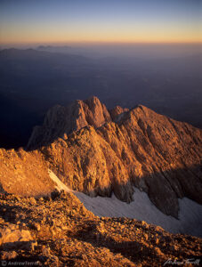 sunrise summit gran sasso d italia corne grande glacier abruzzo apennines italy