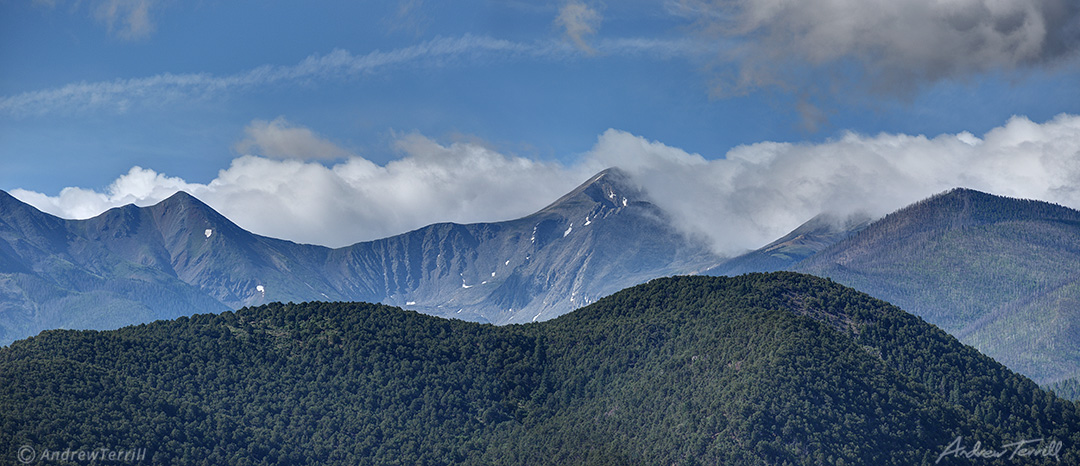 clouds on mountains colorado sangre di cristo range