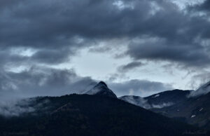 dispersing clouds evening colorado rocky mountains