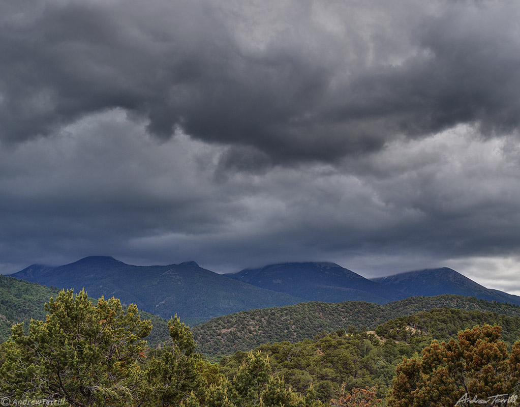 storm clouds over mountains colorado