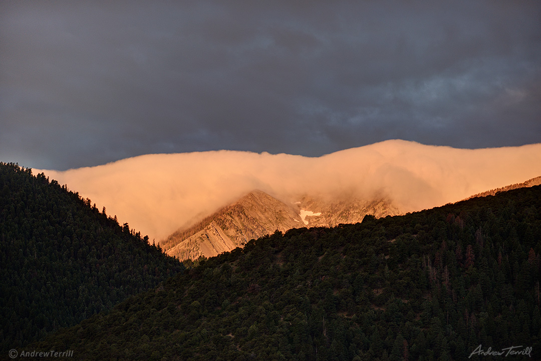 sunrise on morning cloud cap sangre di cristo range colorado