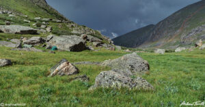 wild camp in colorado grey skies