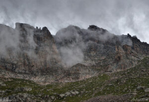 rock walls and storm clouds colorado