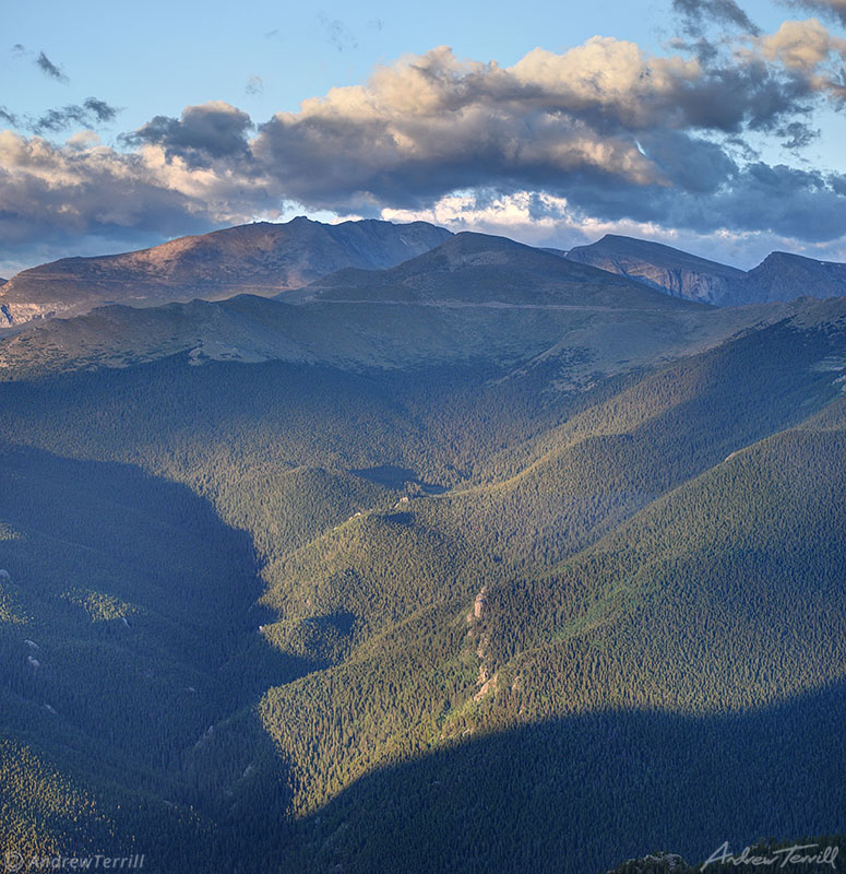 mount evans colorado in morning light summer