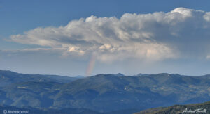 rainbow over colorado foothills