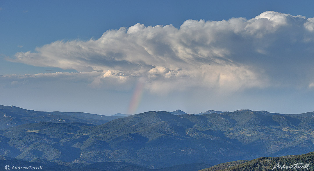 rainbow over colorado foothills