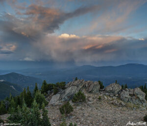 storm cloud evening light colorado foothills