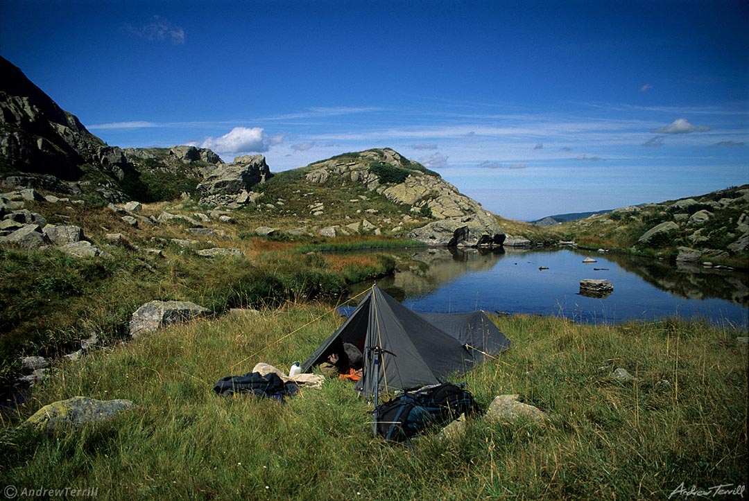 wild camp apennines italy August 1997