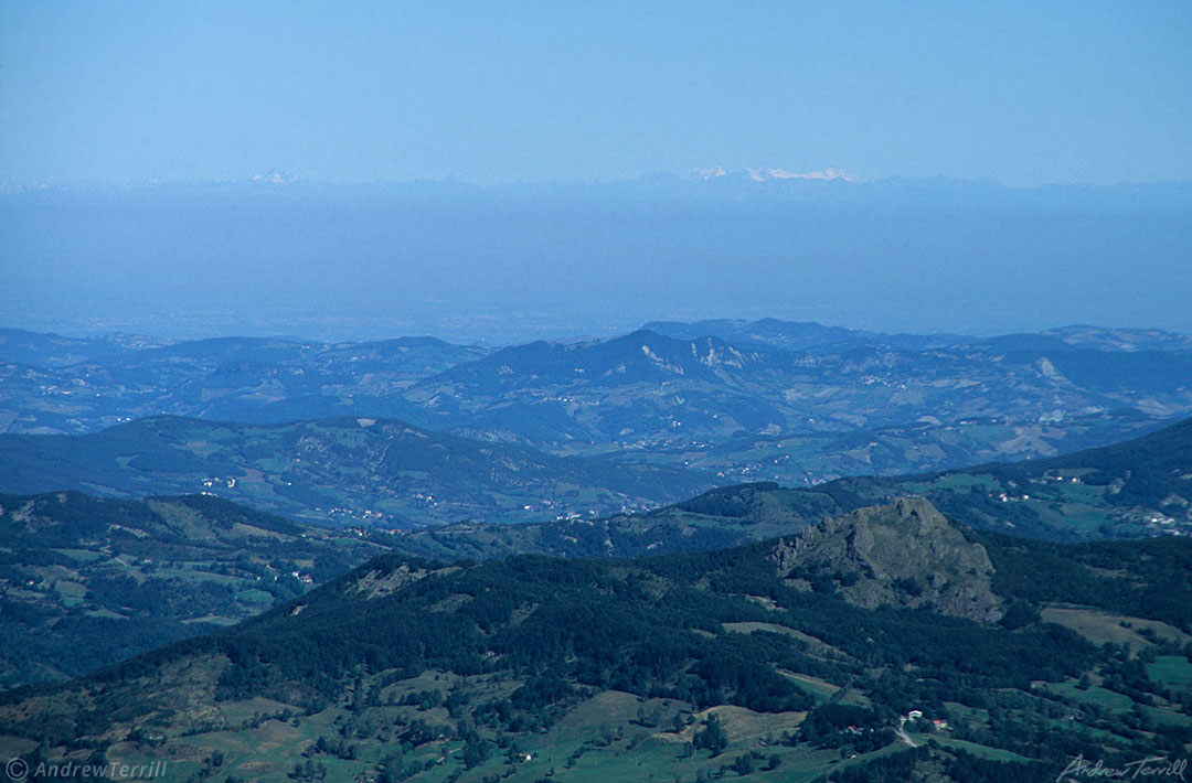 the alps in view from the apennines August 1997