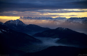 sunset austria alps November 1997