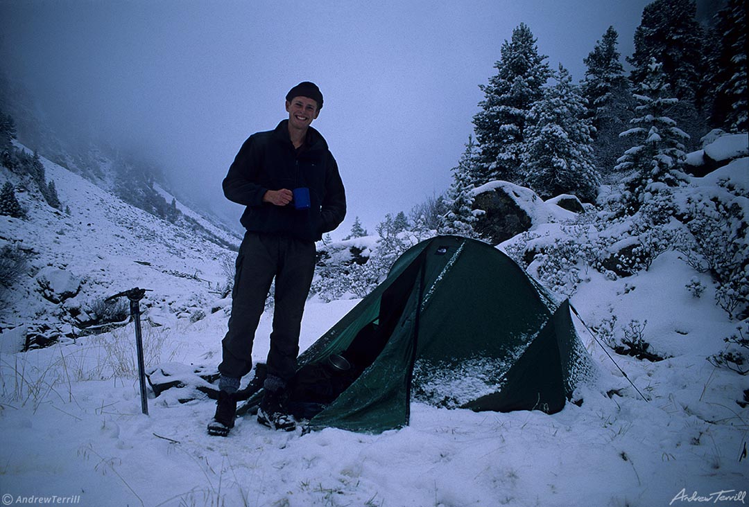 winter wild camp alps October 1997