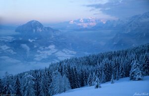 winter evening austria alps November 1997