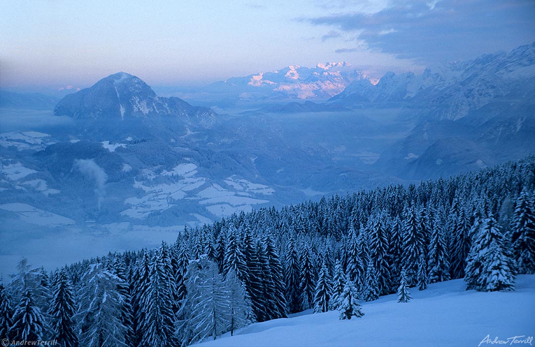 winter evening austria alps November 1997