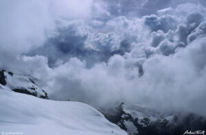 clouds and mountain near the hohturli pass bernese oberland alps switzerland