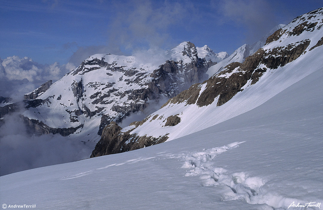 looking east from the hohturli pass bernese oberland switzerland alps