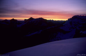 sunrise over the bernese oberland from the hohturli pass