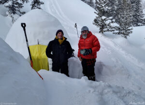 The next day, two content igloo builders!