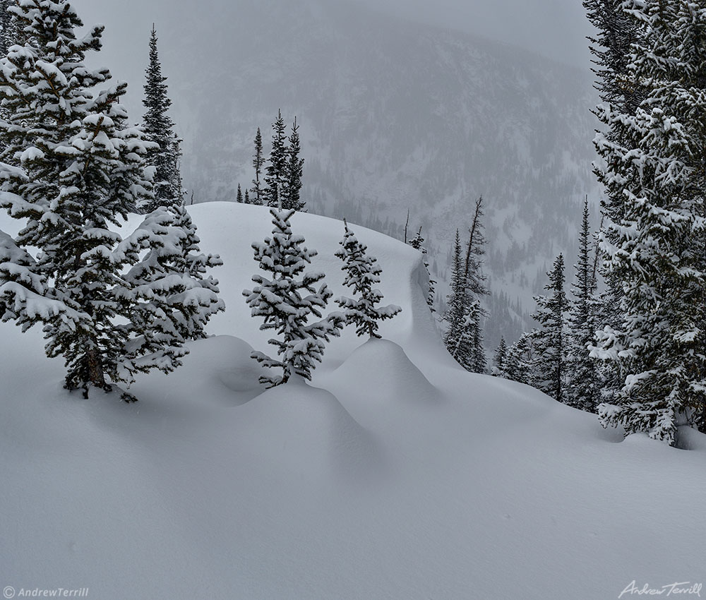 deep snow in rocky mountain national park