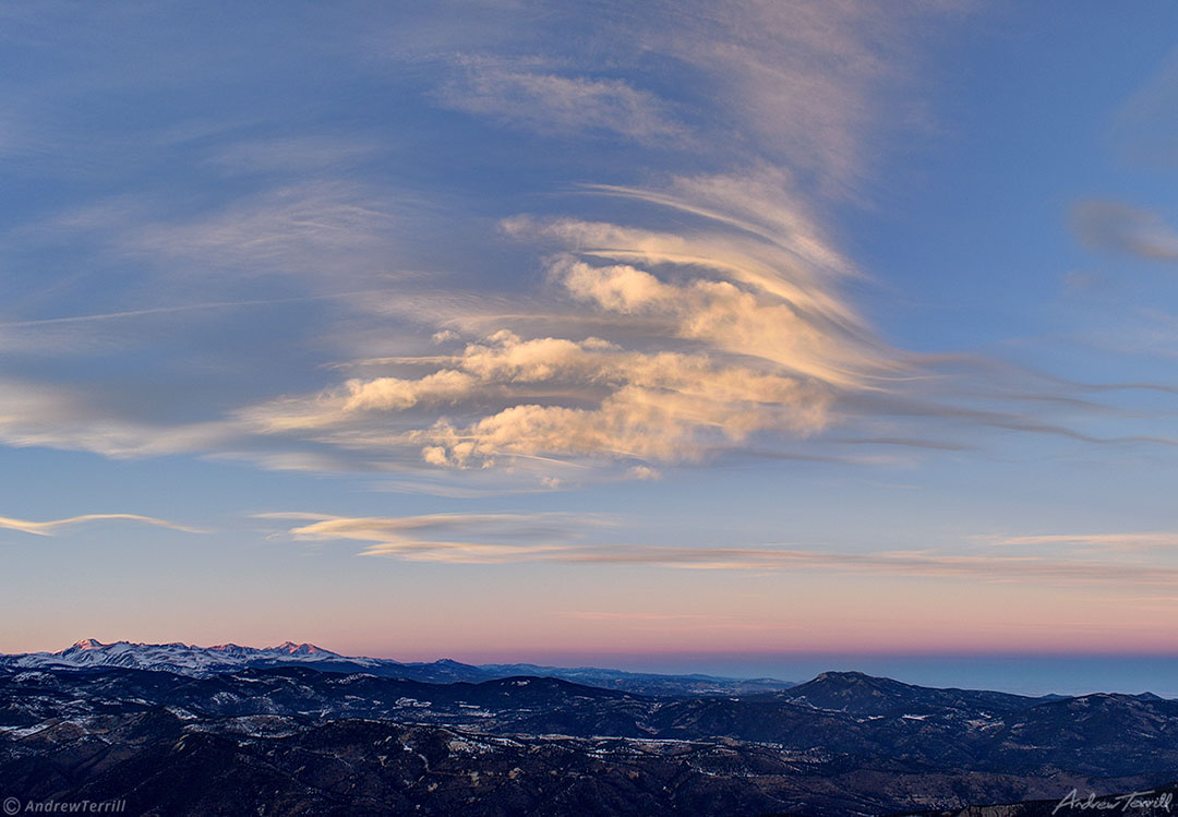 evening light of front range colorado