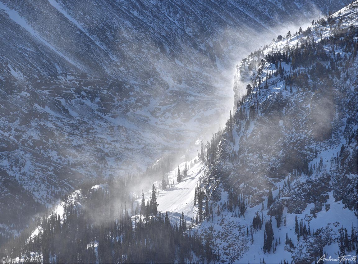 spindrift in the rocky mountains