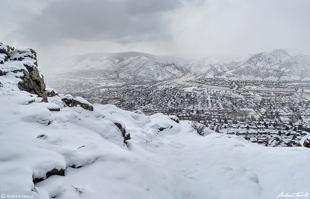 golden colorado on a winter day cold