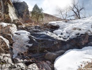 thawing snow in valley