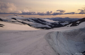 okstinden glacier at sunset norway august 1998