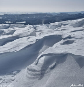 sastrugi snow drifts on chief mountain colorado