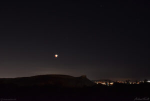 lunar eclipse over south table mountain golden colorado