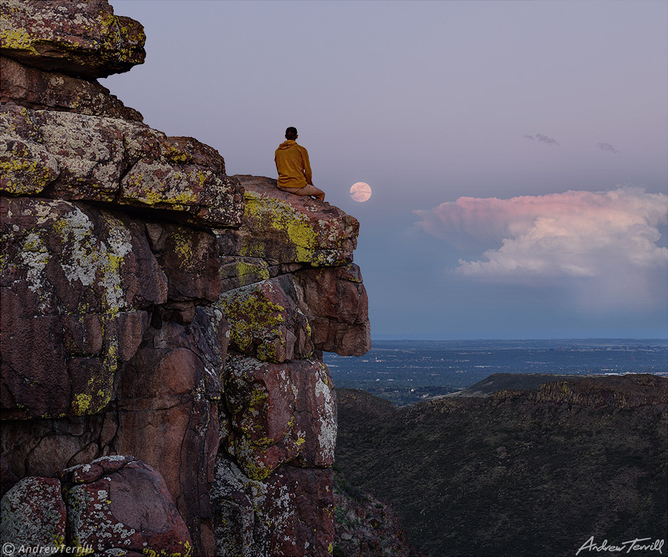 moonrise north table mountain golden colordo