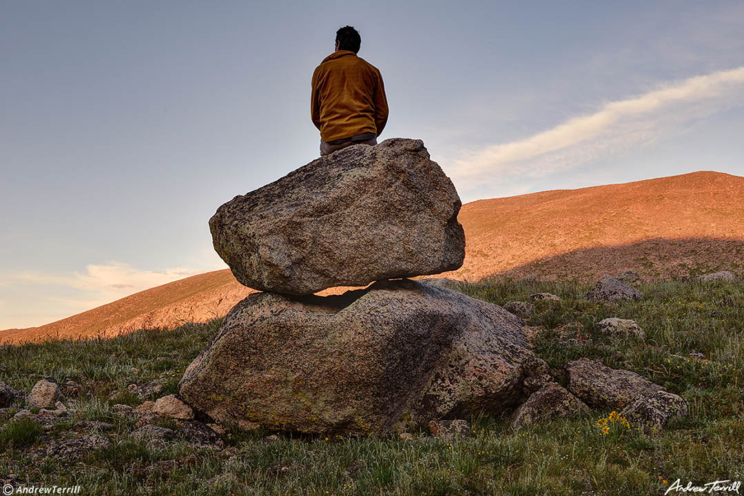 evening light sitting on rock july 17 2022