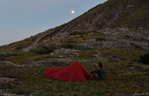 James Peak Wilderness Colorado camp and moon august 10 2022