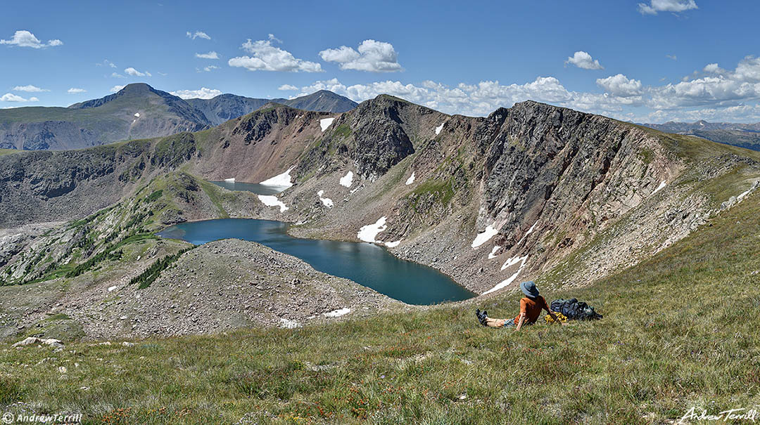 James Peak Wilderness Colorado Iceberg Lakes from continental divide august 11 2022