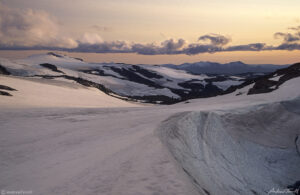 sunset across the Okstindbreen august 11 1998