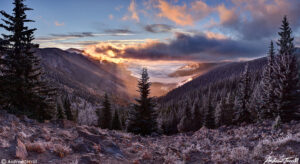 cloud sea east of mount evans mount blue sky