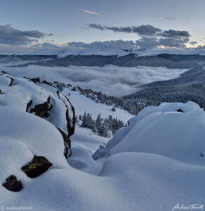 mount blue sky mount evans colorado in deep snow