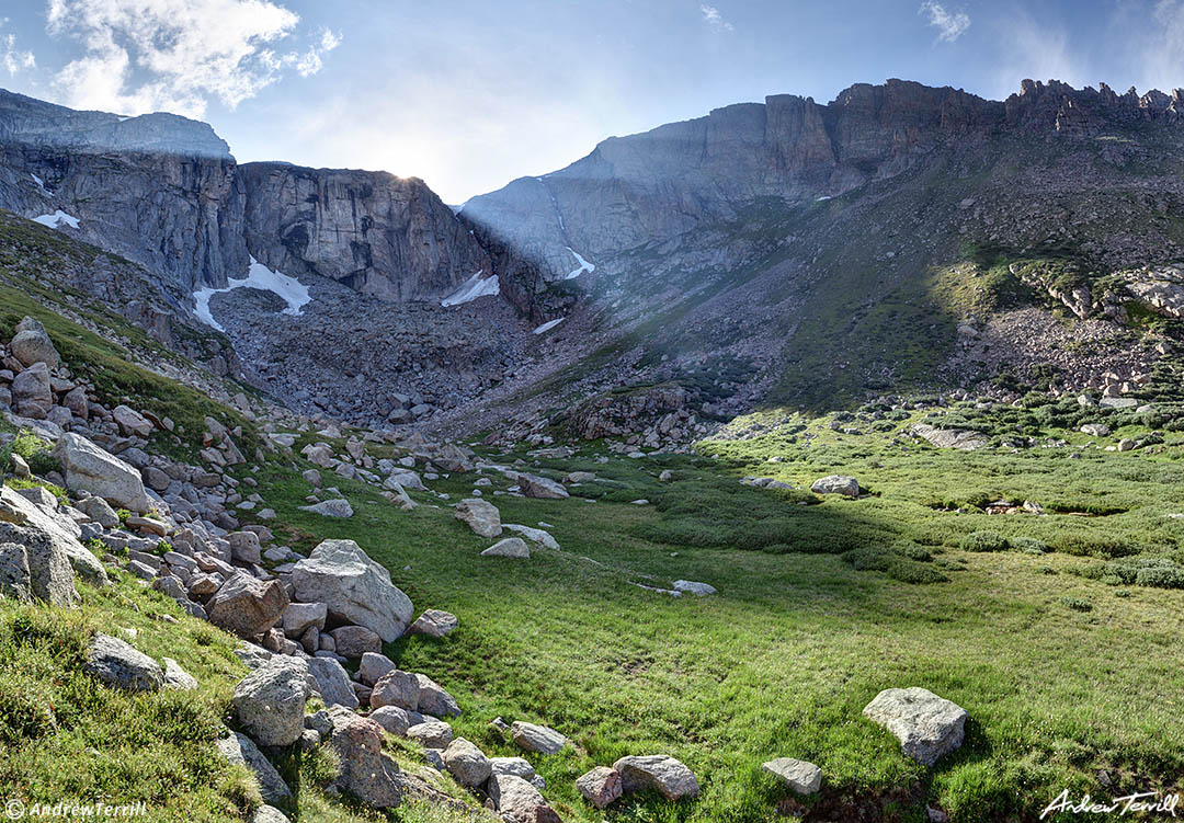 evening beneath mount evans mount blue sky