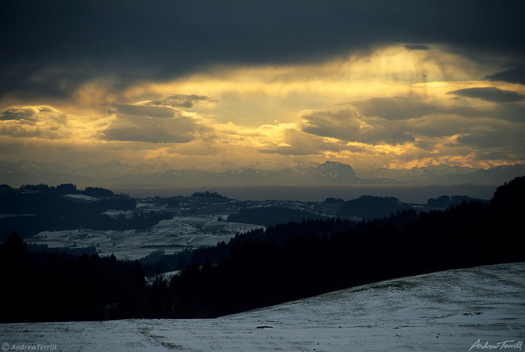 the alps from the bohemian forest